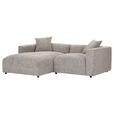 ECKSOFA  in Chenille Braun  178/231 cm  - Schwarz/Braun, MODERN, Kunststoff/Textil (178/231cm) - Carryhome