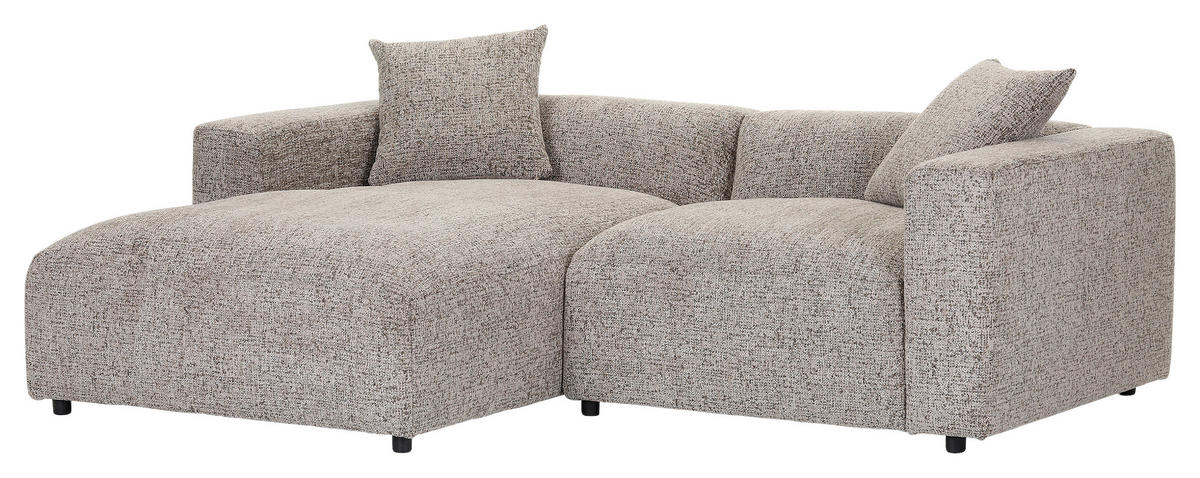 ECKSOFA Braun Chenille  - Creme/Schwarz, MODERN, Kunststoff/Textil (178/231cm) - Carryhome