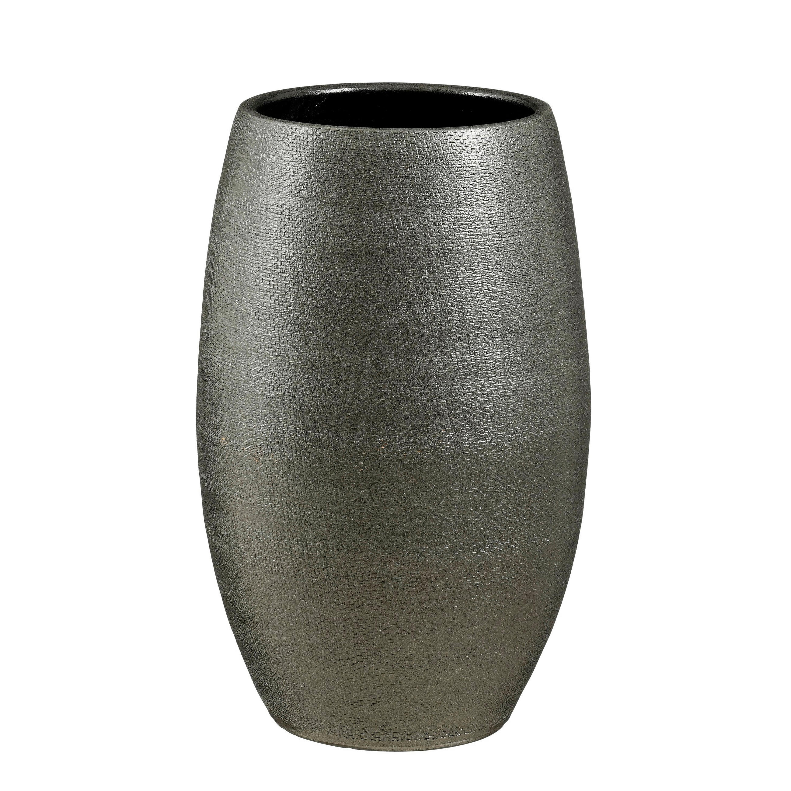 KVETNÍK keramika, 31/50 cm - antracitová, Basics, keramika (31/50cm)