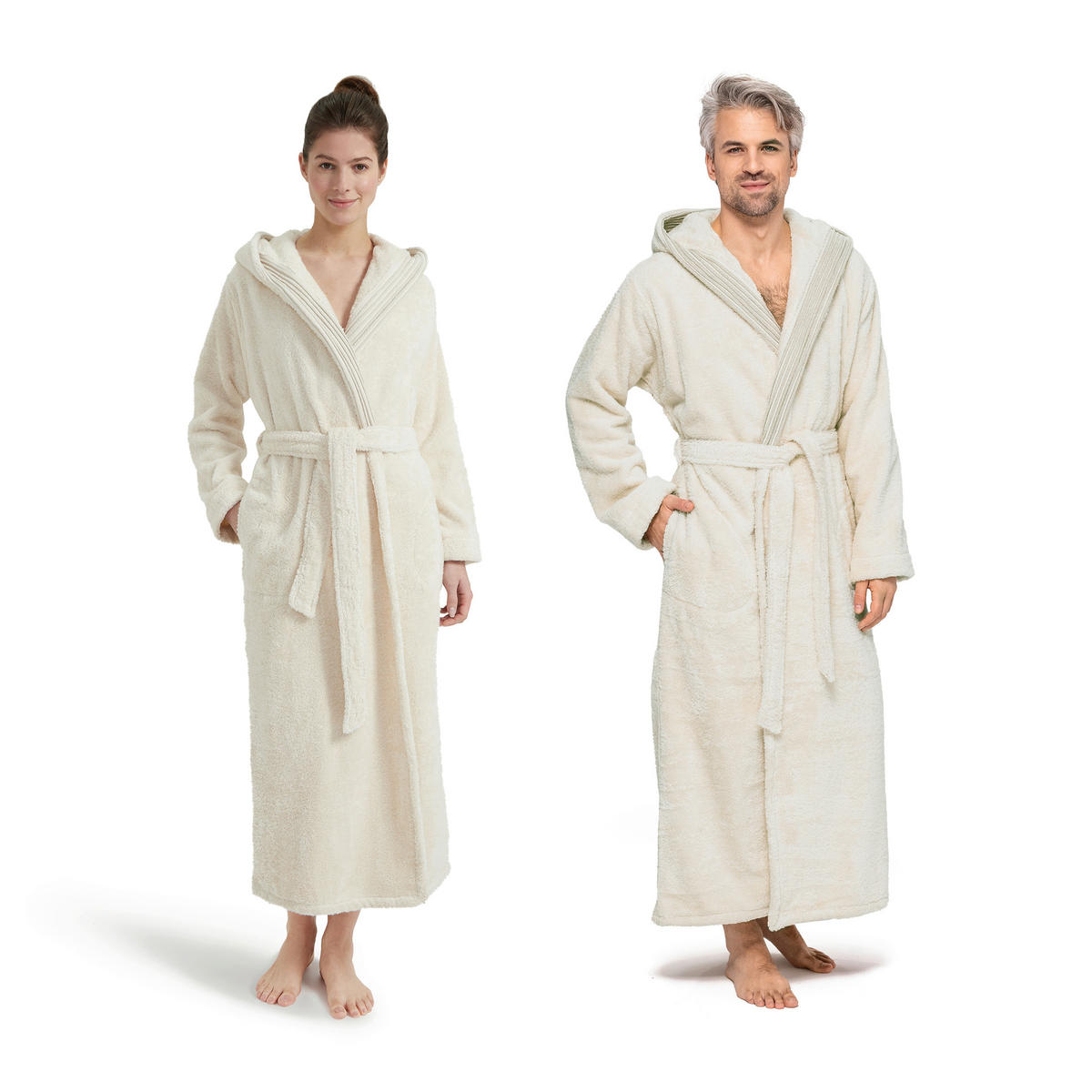 BADEMANTEL XS Unisex  - Naturfarben, Basics, Textil (XSnull) - Moeve