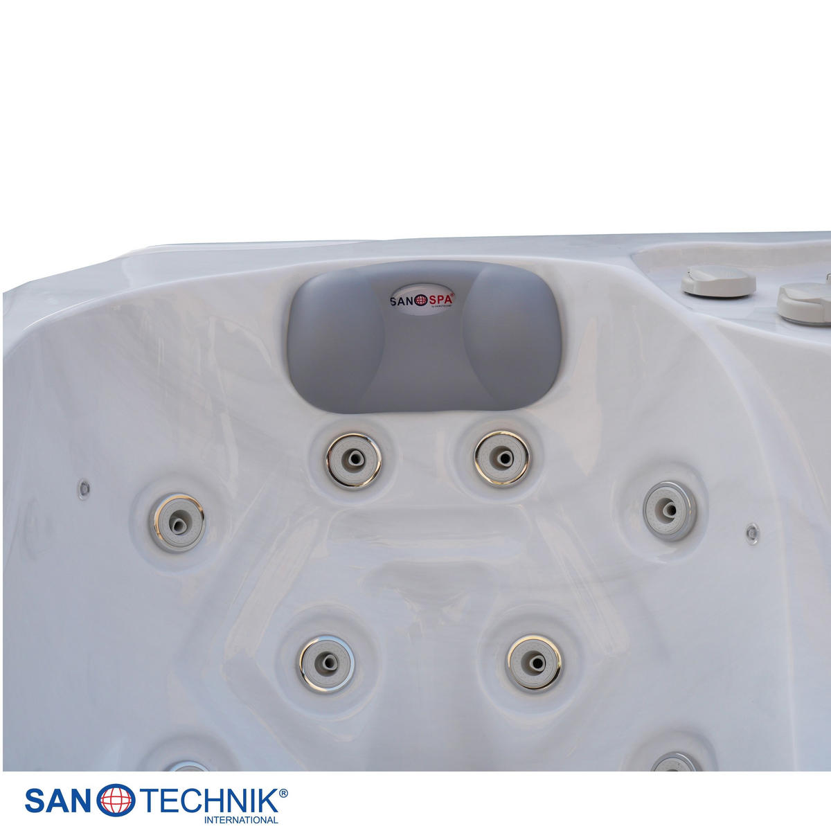 WHIRLPOOL Capri  - Grauweiß, KONVENTIONELL, Kunststoff (210/160/90cm) - Sanotechnik
