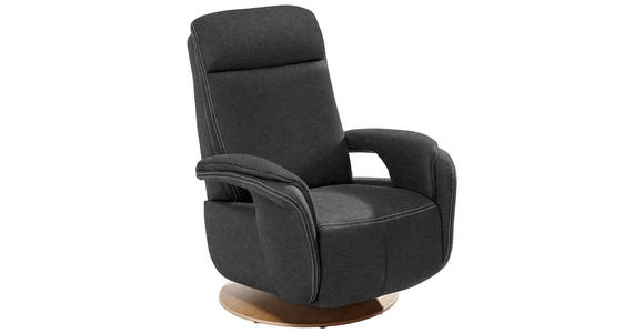 RELAXSESSEL in Textil Dunkelgrau - Eichefarben/Dunkelgrau, LIFESTYLE, Textil (80/106/88cm) - Voleo