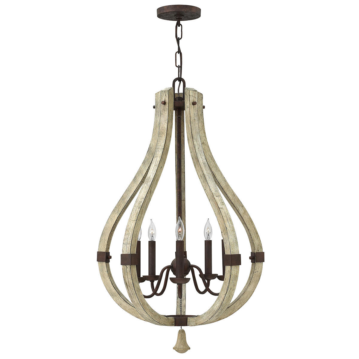 KRONLEUCHTER Elstead HK-Middlefield 50.8/81.3 cm   - Rostfarben, ROMANTIK / LANDHAUS, Holz/Metall (50.8/81.3cm) - Elstead Lighting