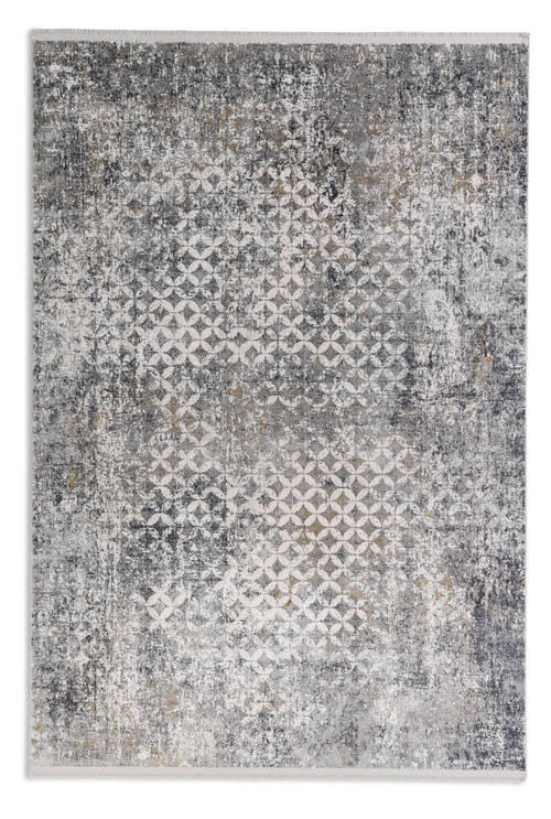 WEBTEPPICH 80/150 cm Positano Grau, Goldfarben  - Goldfarben/Grau, Design (80/150cm) - Novel