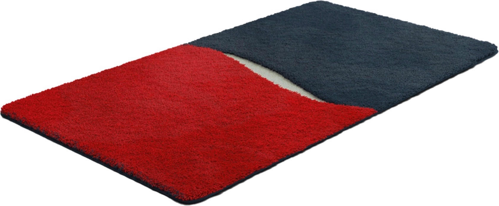 BADEMATTE Rot 60/100 cm  - Rot, Basics, Kunststoff/Textil (60/100cm) - Grund