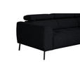 ECKSOFA in Chenille Anthrazit  280/205 cm  - Anthrazit/Schwarz, Design, Textil/Metall (280/205cm) - Xora