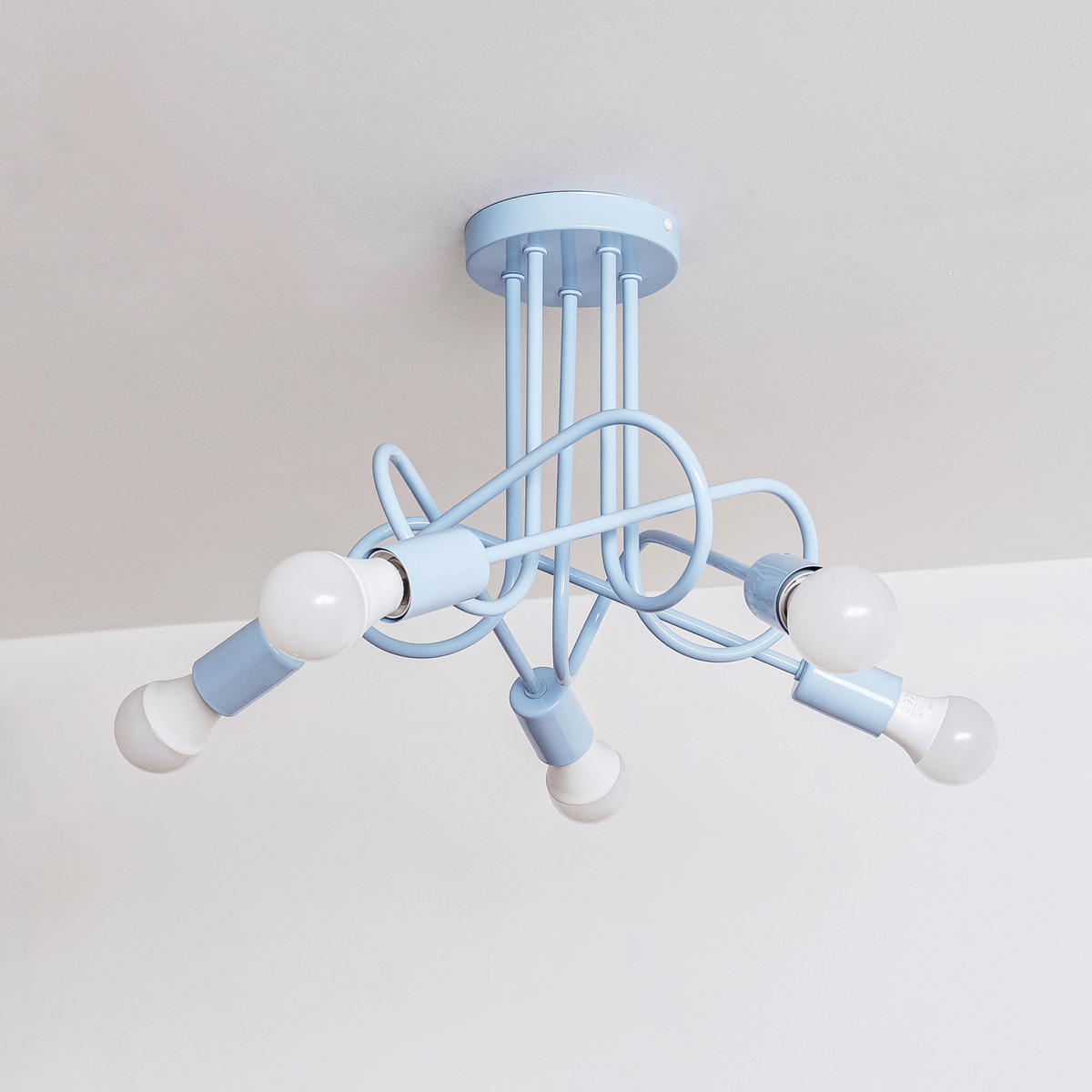 KINDERDECKENLEUCHTE OXFORD 50/50/31 cm   - Pastellblau, LIFESTYLE, Metall (50/50/31cm)