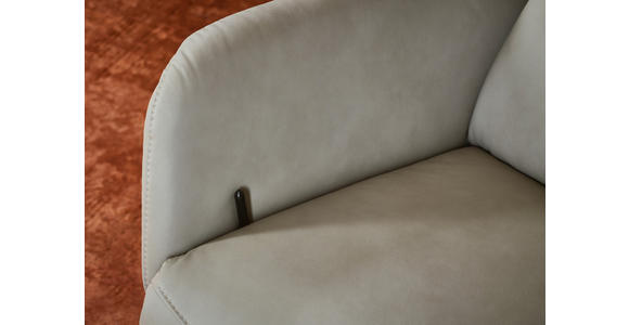 RELAXSESSEL in Leder Greige  - Greige/Schwarz, Design, Leder/Metall (76/108/86cm) - Dieter Knoll