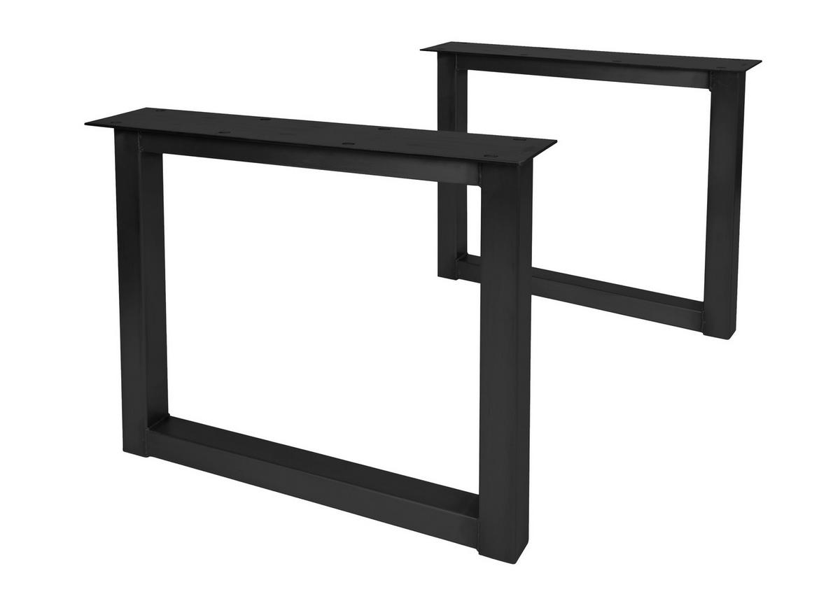 ESSTISCH 160/85/76 cm Echtholz  Holz, Metall rechteckig Naturfarben, Schwarz  - Schwarz/Naturfarben, MODERN, Holz/Metall (160/85/76cm) - MID.YOU