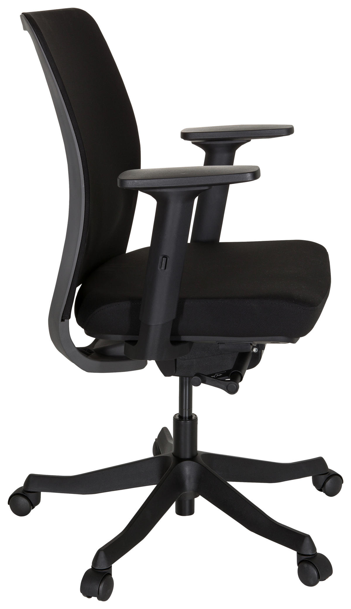 OTOČNÁ ŽIDLE, plochá tkanina, černá - černá, Moderní, textil/plast (68/111/60cm) - MID.YOU