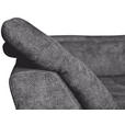 WOHNLANDSCHAFT in Struktur Dunkelgrau  - Dunkelgrau/Schwarz, KONVENTIONELL, Textil/Metall (253/357/188cm) - Carryhome