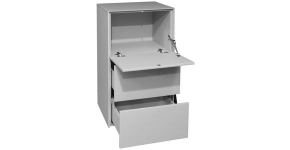KOMMODE 52/89/42 cm in Hellgrau - Hellgrau/Schwarz, Design, Glas/Holzwerkstoff (52/89/42cm) - Novel