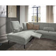 WOHNLANDSCHAFT in Webstoff Silberfarben  - Silberfarben/Schwarz, Design, Textil/Metall (208/354/157cm) - Dieter Knoll