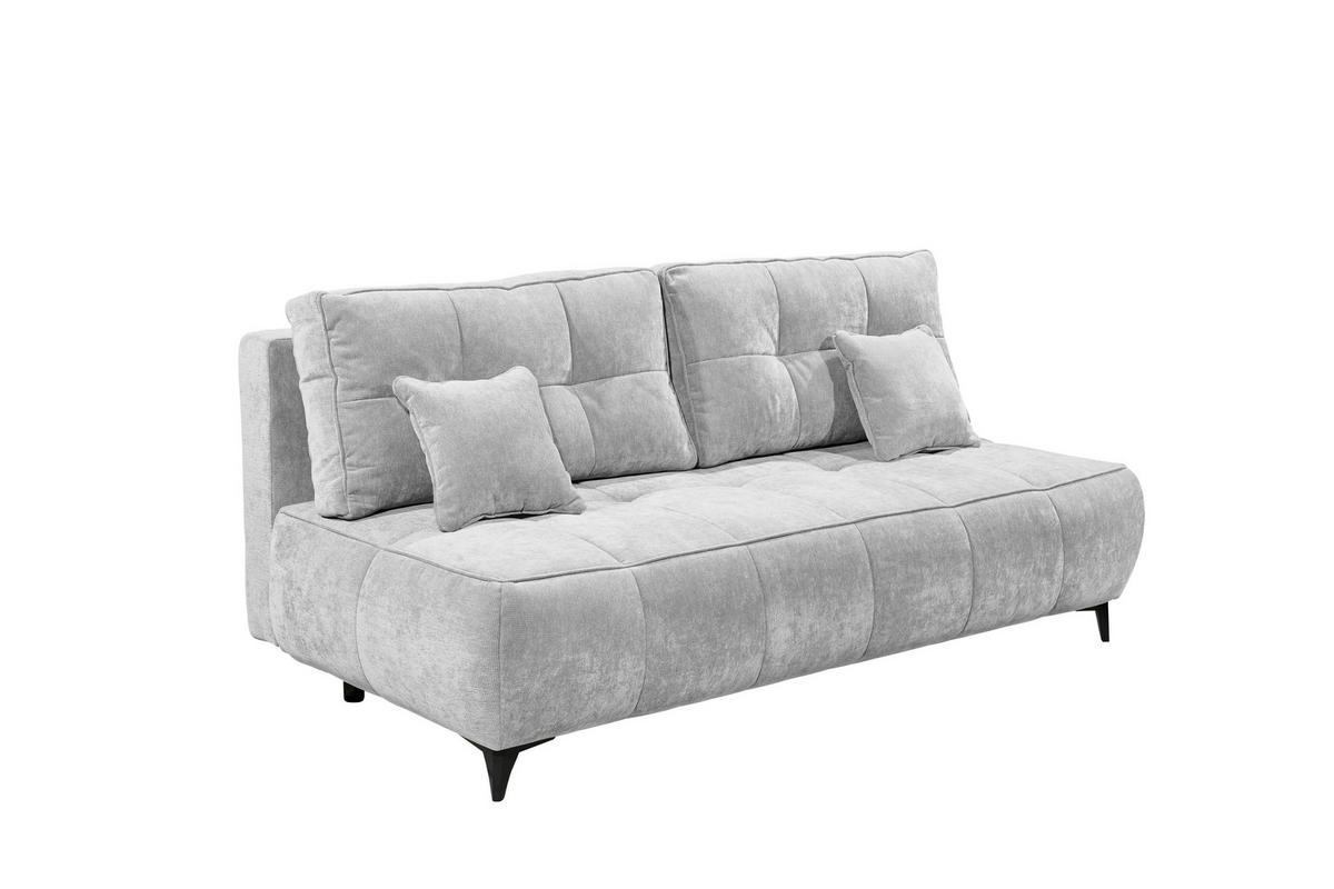 SCHLAFSOFA Webstoff Silberfarben  - Silberfarben/Schwarz, Modern, Kunststoff/Textil (215/96/106cm) - MID.YOU