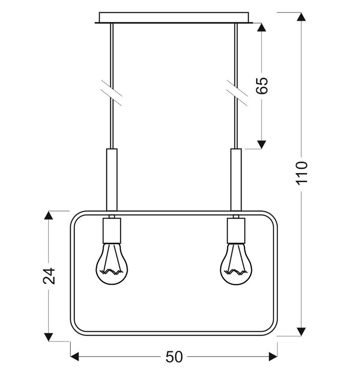 PENDELLAMPA 50/6/110 cm  - vit, Design, metall (50/6/110cm)