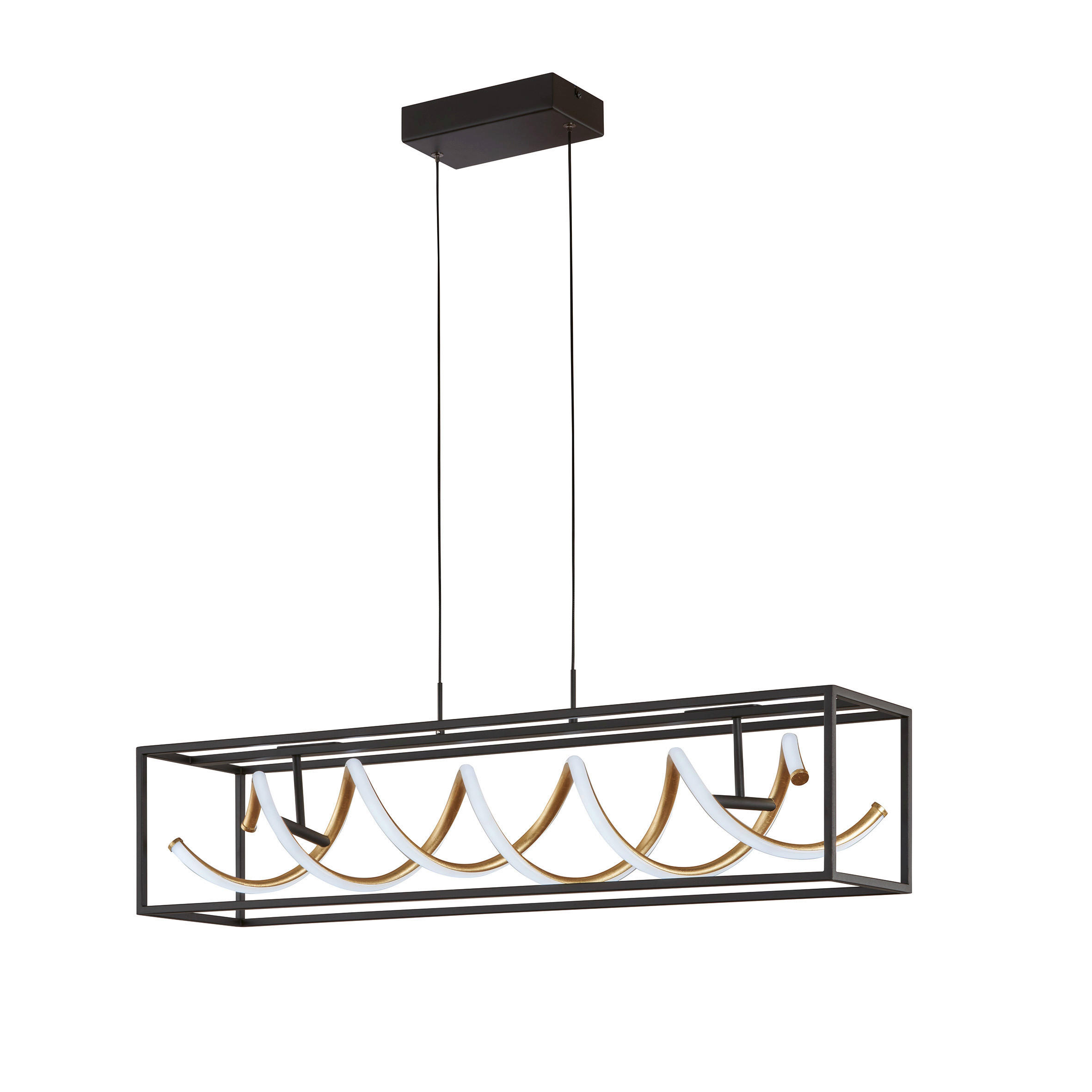 LED-HÄNGELEUCHTE Gian 90/150 cm   - Schwarz, Design, Metall (90/150cm) - Fischer & Honsel
