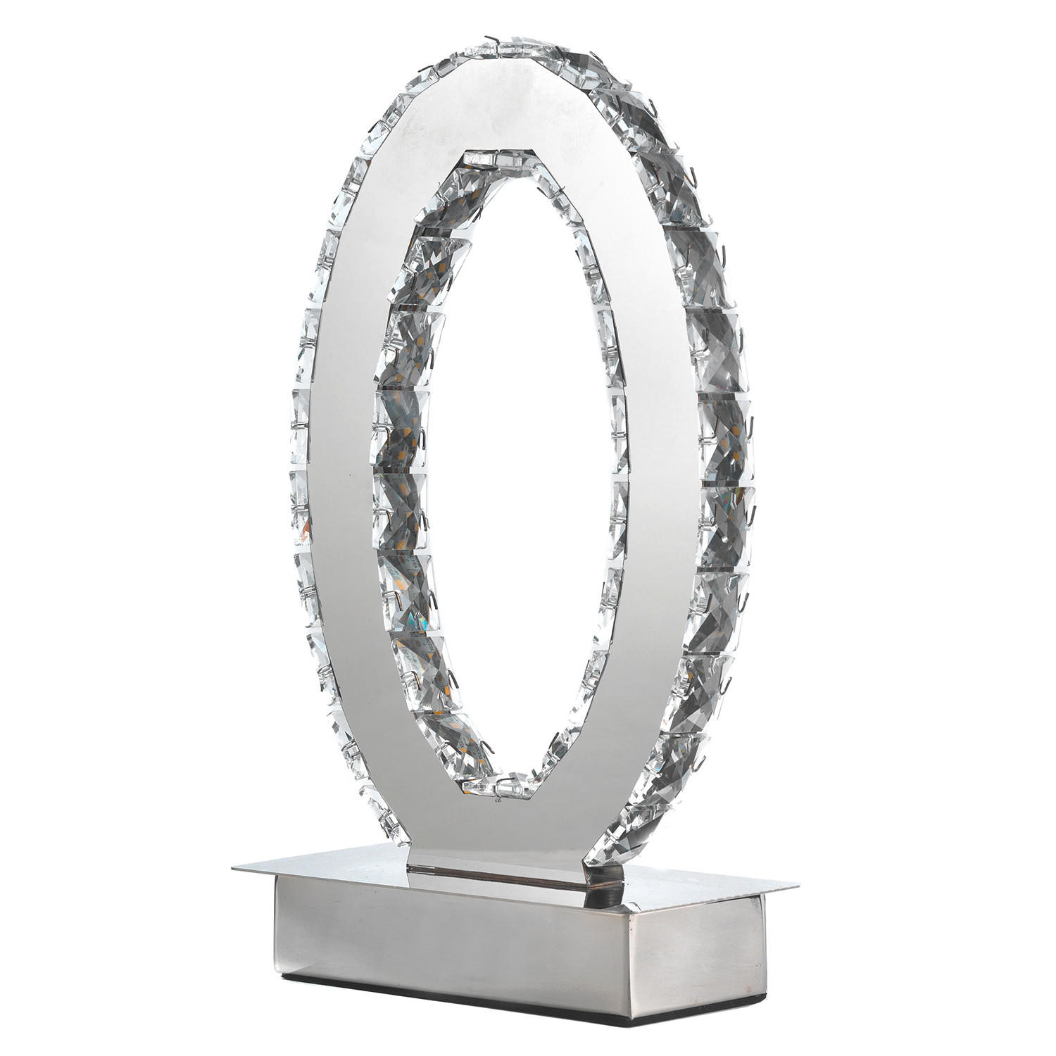 LED-TISCHLEUCHTE 20/27 cm   - Chromfarben, Design, Glas/Metall (20/27cm)