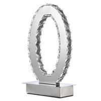 LED-TISCHLEUCHTE 20/27 cm   - Chromfarben, Design, Glas/Metall (20/27cm)