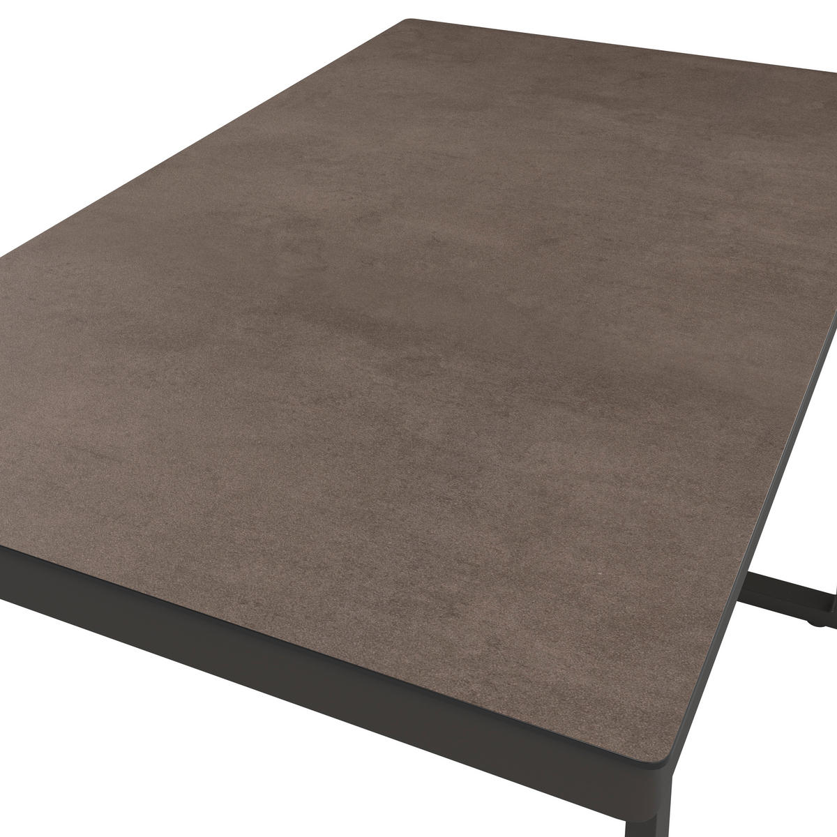 LOUNGEGARNITUR 4-teilig  256/198 cm  Aluminium  - Anthrazit/Braun, MODERN, Glas/Kunststoff (256/198cm) - Beldano