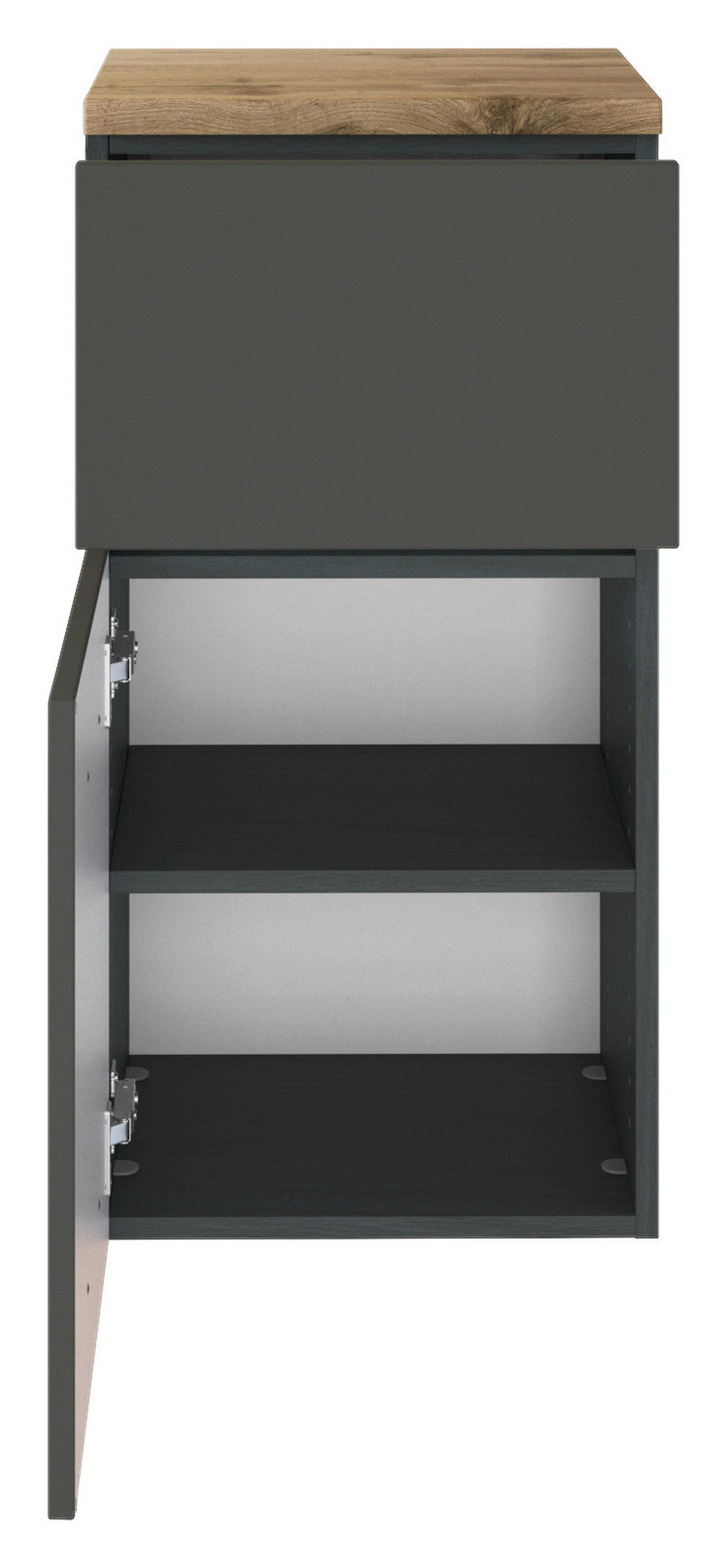 UNTERSCHRANK in   - Eichefarben/Silberfarben, Basics, Holzwerkstoff/Kunststoff (40/79/35cm) - Held