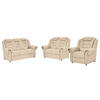 SITZGARNITUR in Lederlook Beige  - Beige/Schwarz, Konventionell, Kunststoff/Textil - Livetastic