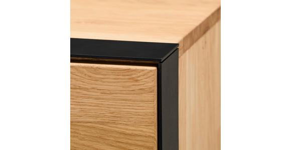 HIGHBOARD  in 121,1/140/42 cm  - Wildeiche/Schwarz, KONVENTIONELL, Holz/Holzwerkstoff (121,1/140/42cm) - Landscape