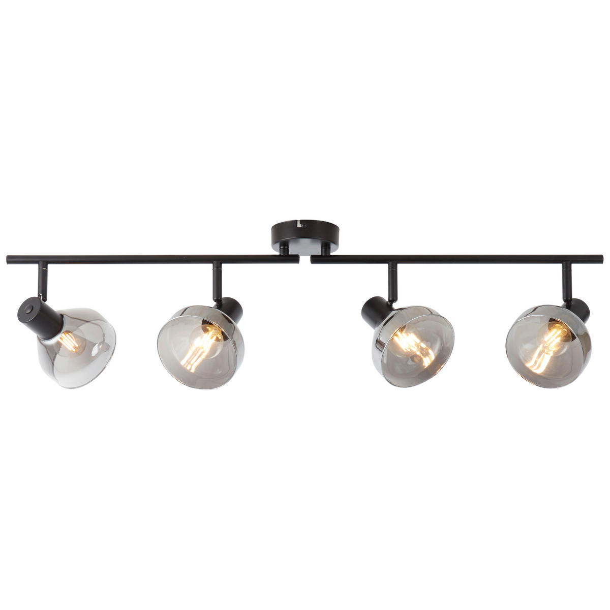 DECKENLEUCHTE     - Schwarz, Design, Glas/Metall (19,5/89/20cm) - Brilliant
