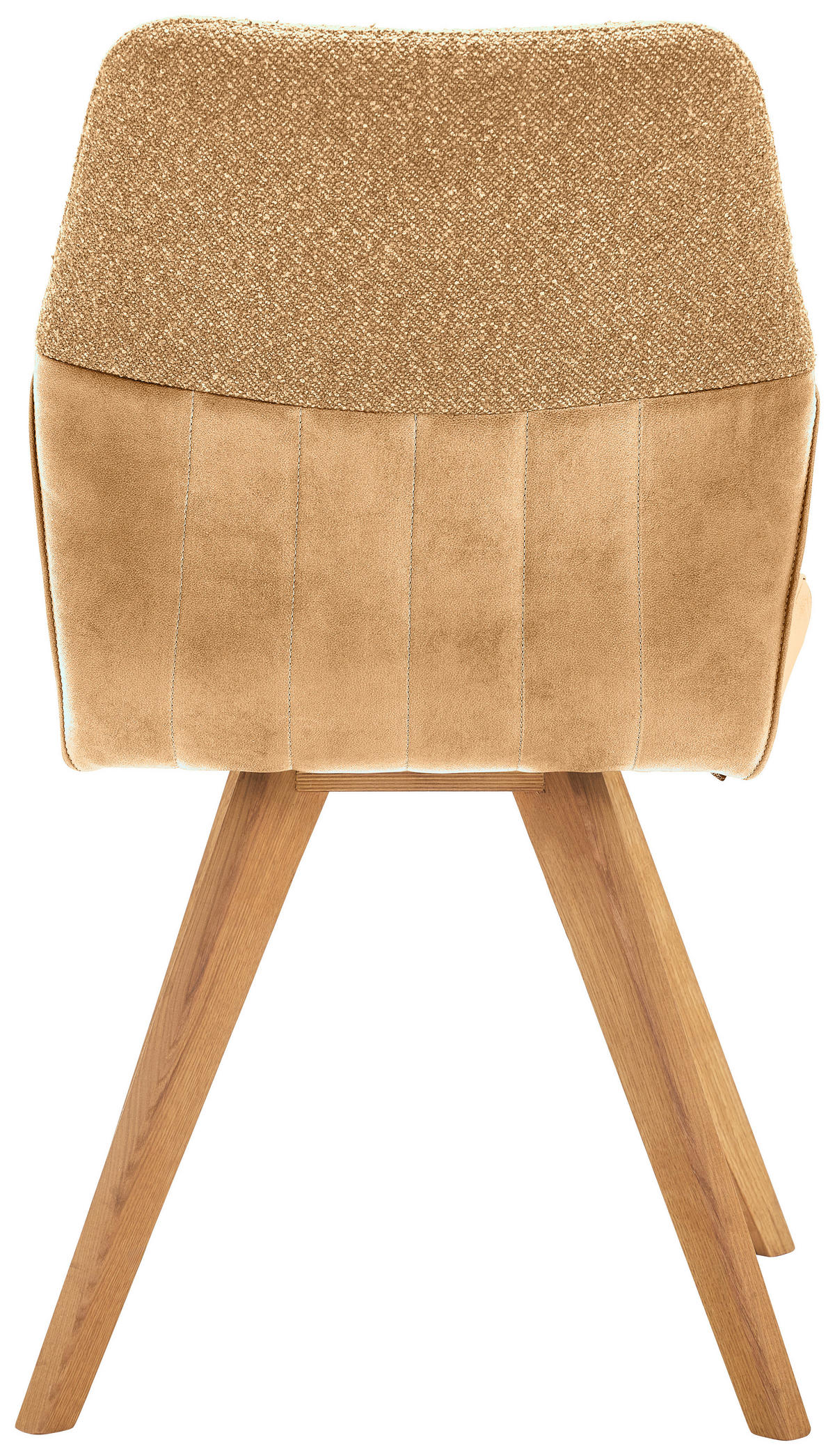STUHL  in Lederlook, Webstoff  - Currygelb/Wildeiche, Konventionell, Holz/Textil (49,5/87/62,5cm) - Valdera