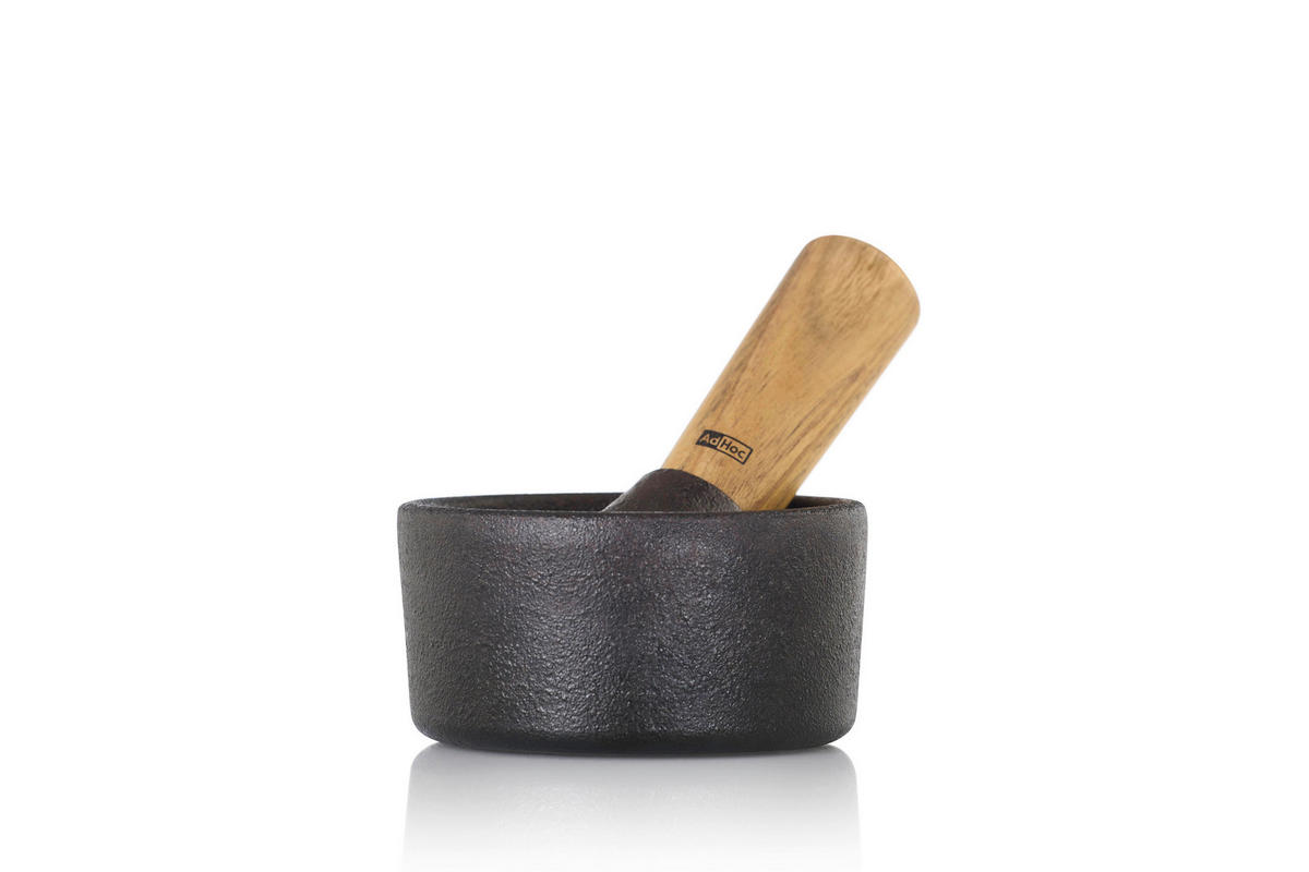 MÖRSERSET CAMO  - Schwarz/Akaziefarben, Basics, Holz/Metall (10/5cm) - AdHoc