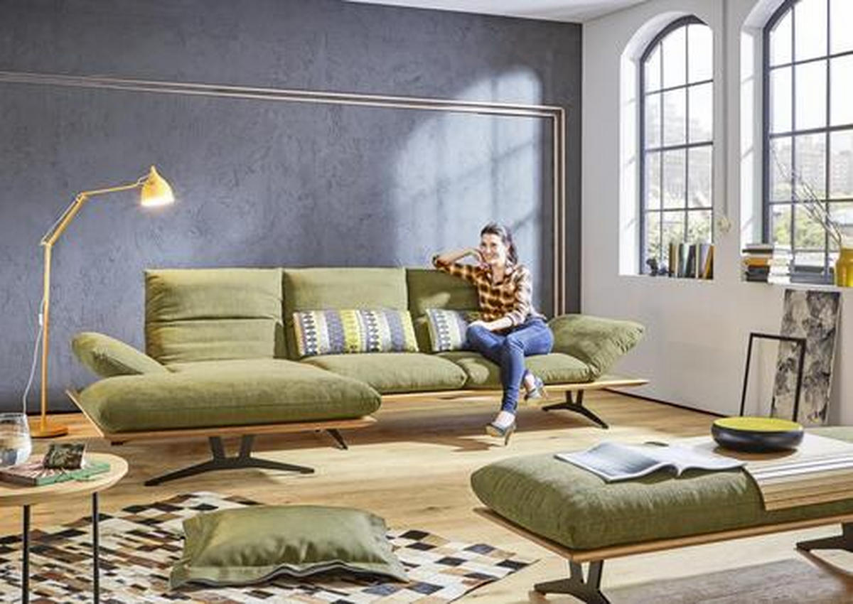 HOCKERBANK in Holz, Textil Dunkelgrün  - Dunkelgrün/Schwarz, Design, Holz/Textil (150/43/60cm) - Dieter Knoll