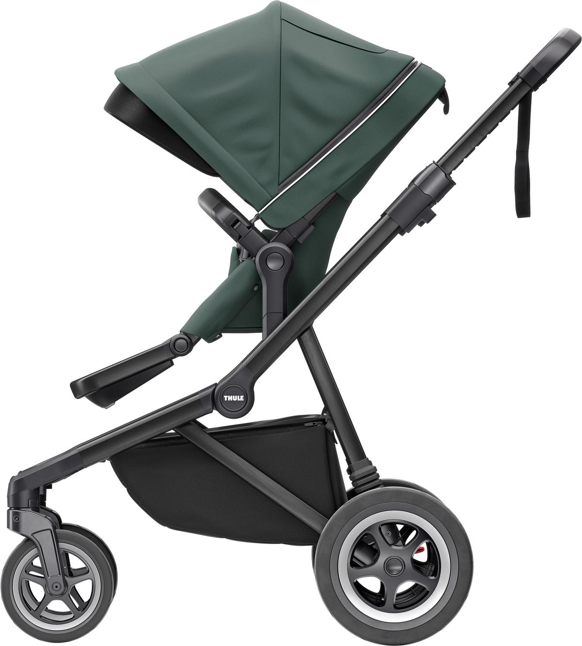 KINDERWAGENSET  Sleek  Mallard Green  - Schwarz/Grün, Trend, Textil/Metall (61/85/109cm) - Thule