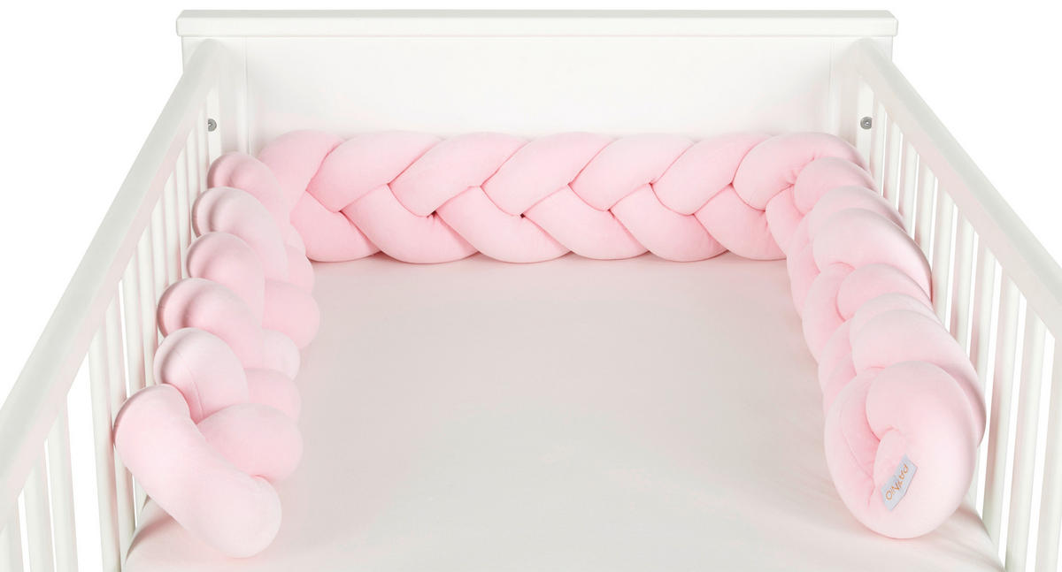 VAROVALNA ROLA ZA POSTELJICO  Trendy         spleteno  roza  - roza/pink, Trend, tekstil (200cm) - Patinio
