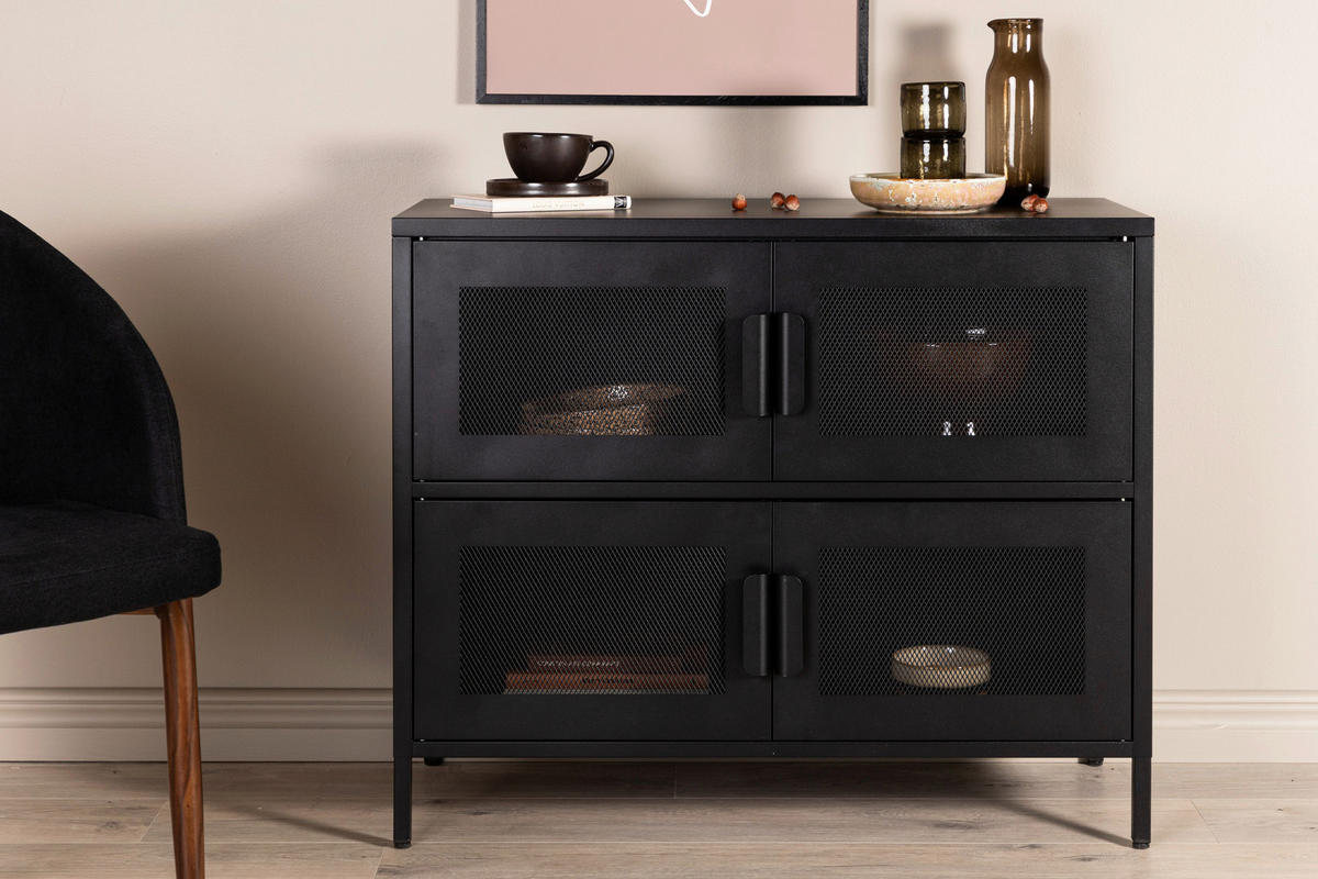 SIDEBOARD  in 90/75/40 cm  - Schwarz, Design, Metall (90/75/40cm) - Livetastic