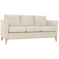 3-SITS SOFFA i beige  - beige/naturfärgad, Klassisk, metall/trä (193/90/87cm) - Best Price