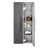SEITENSCHRANK Schwarz - Chromfarben/Schwarz, Design, Glas/Holzwerkstoff (60/129,6/30cm) - Novel