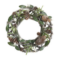 KRANZ - Naturfarben/Grün, LIFESTYLE, Naturmaterialien/Holz (30cm) - X-Mas