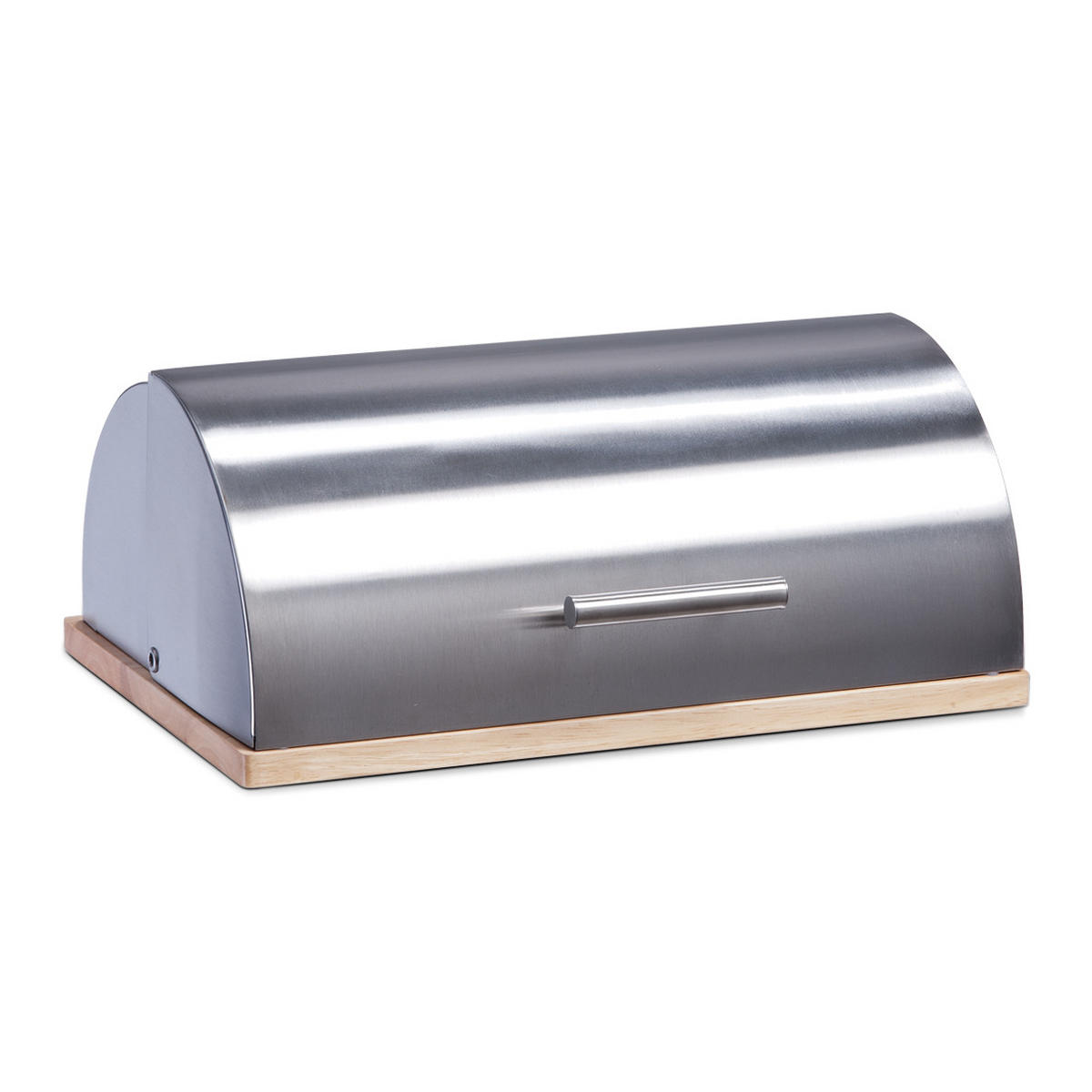 BROTKASTEN 39/28/16 cm  - Edelstahlfarben, Basics, Holz/Metall (39/28/16cm) - Zeller Present