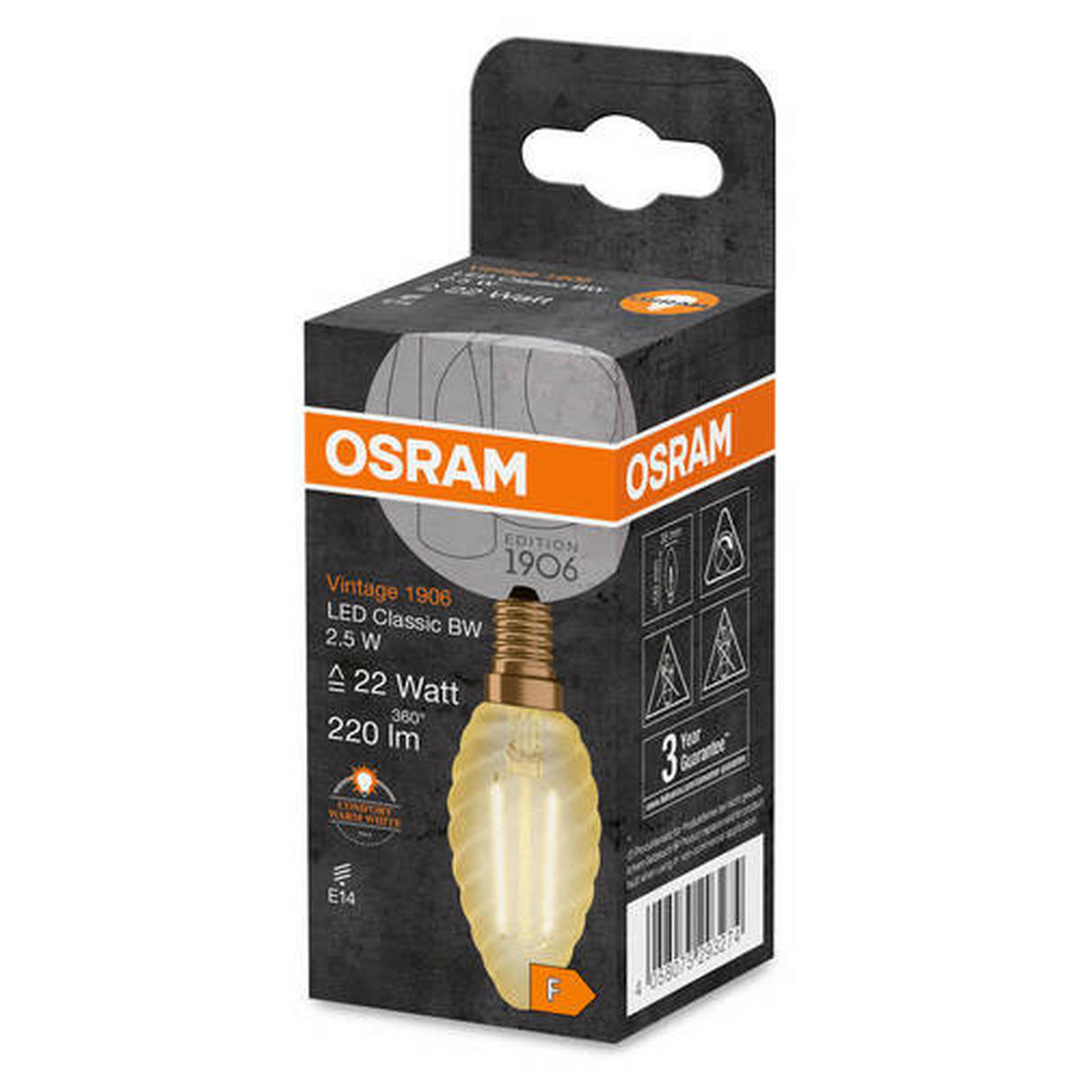 LED-LEUCHTMITTEL   E14 2,5 W 220 lm 2 Stück  - Goldfarben, Basics, Glas (3,5/10cm) - Osram