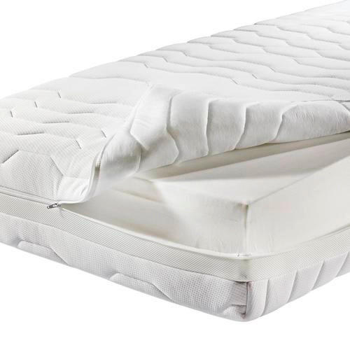 TAŠTIČKOVÁ MATRACE, 120/200 cm - bílá, Basics, textil (120/200cm) - Sleeptex