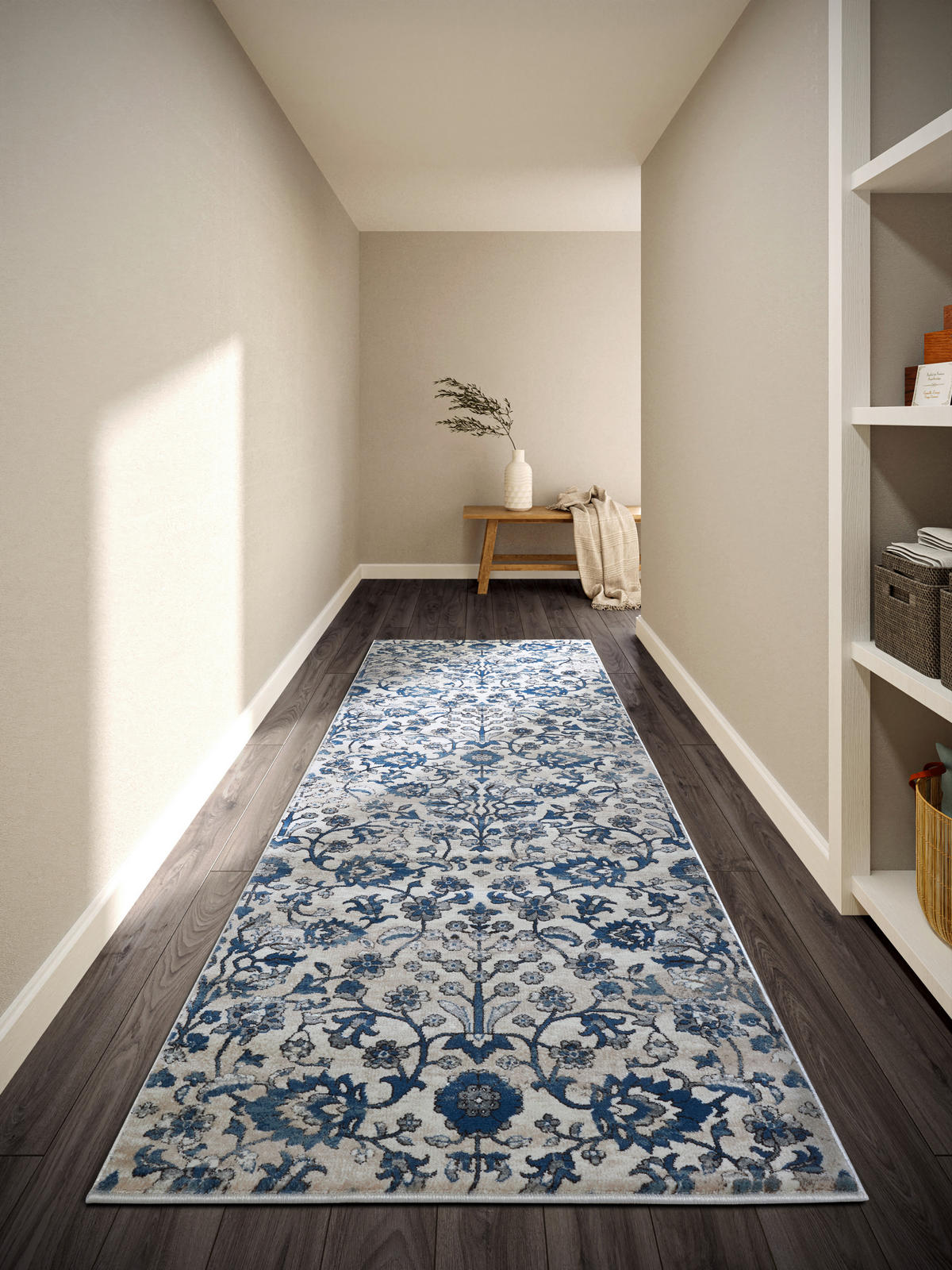 LÄUFER 80/240 cm Kollektion 1869 Blau, Creme  - Blau/Creme, Design, Kunststoff/Textil (80/240cm) - Villeroy & Boch
