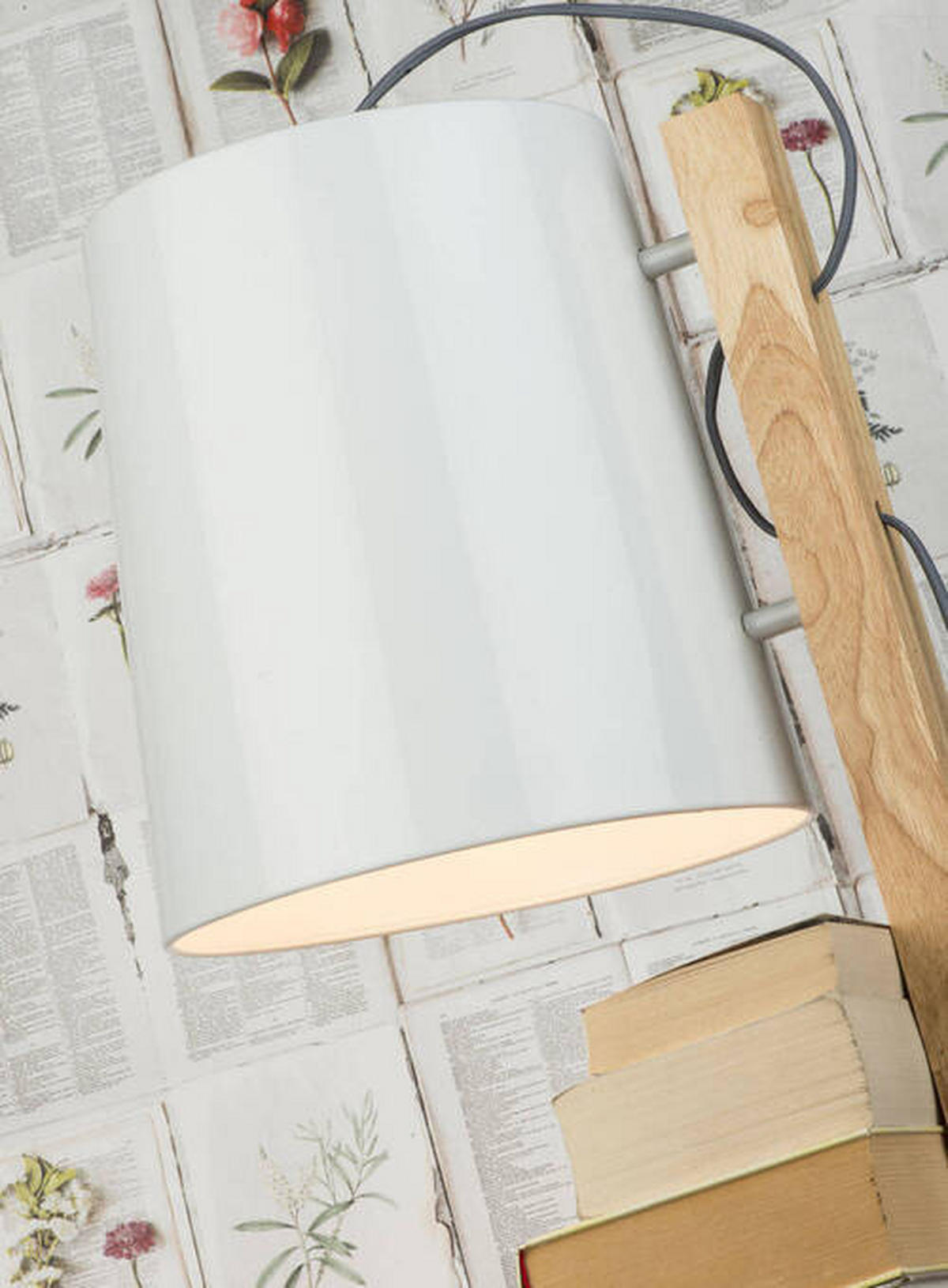 STEHLEUCHTE  30/168/49 cm   - Weiß, Design, Holz/Metall (30/168/49cm) - It's about Romi