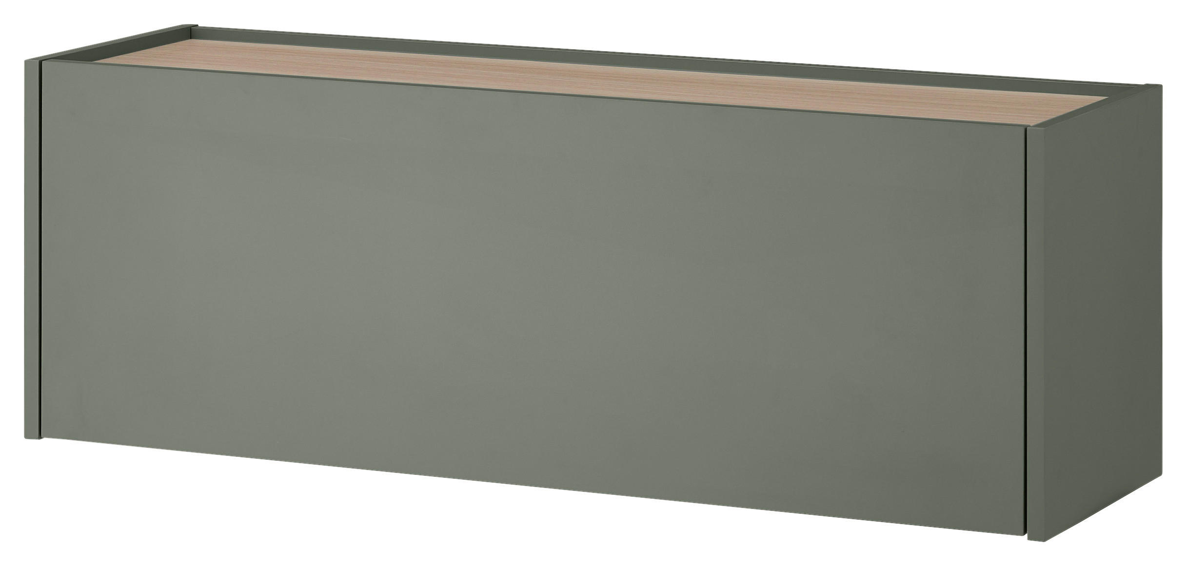 SCHUHSCHRANK 100/35/30 cm  - Eichefarben/Salbeigrün, Design, Holzwerkstoff (100/35/30cm) - Modante