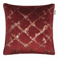 KISSENHÜLLE Shiny Velvet 48/48 cm  - Rot/Goldfarben, Design, Textil (48/48cm) - Ambiente