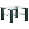 COUCHTISCH in Metall, Glas 75/75/42,5 cm  - Grün, Design, Glas/Kunststoff (75/75/42,5cm)