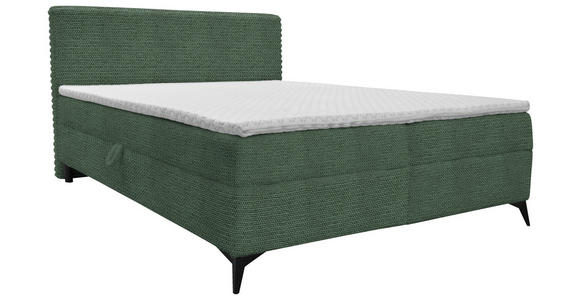 BOXBETT 140/200 cm in Grün - Schwarz/Grün, Design, Holz/Holzwerkstoff (140/200cm) - Xora