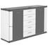 SIDEBOARD 156/90.4/41 cm - Silberfarben/Schwarz, Design, Holzwerkstoff/Kunststoff (156/90.4/41cm) - Xora SIDEBOARD 156/90.4/41 cm - Silberfarben/Schwarz, Design, Holzwerkstoff/Kunststoff (156/90.4/41cm) - Xora