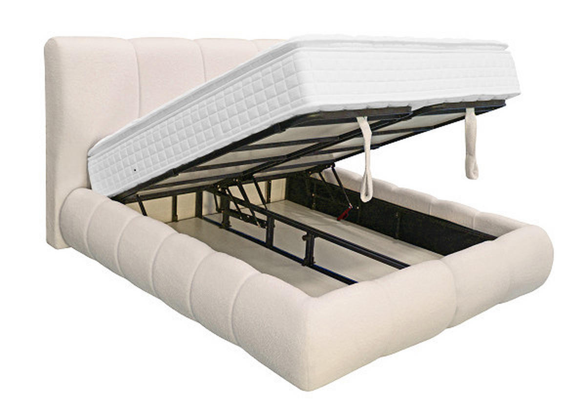 BOX KREVET     šampanjac  - šampanjac/crna, Moderno, metal/tekstil (160/200cm) - Carryhome