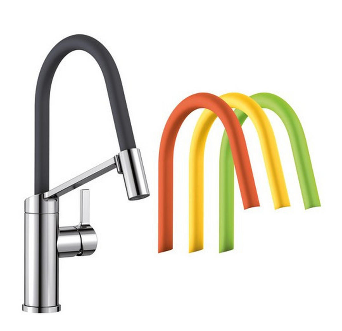 KÜCHENARMATUR 524813  - Chromfarben/Gelb, Basics, Kunststoff/Metall (9,6/33,5/21,6cm) - Blanco