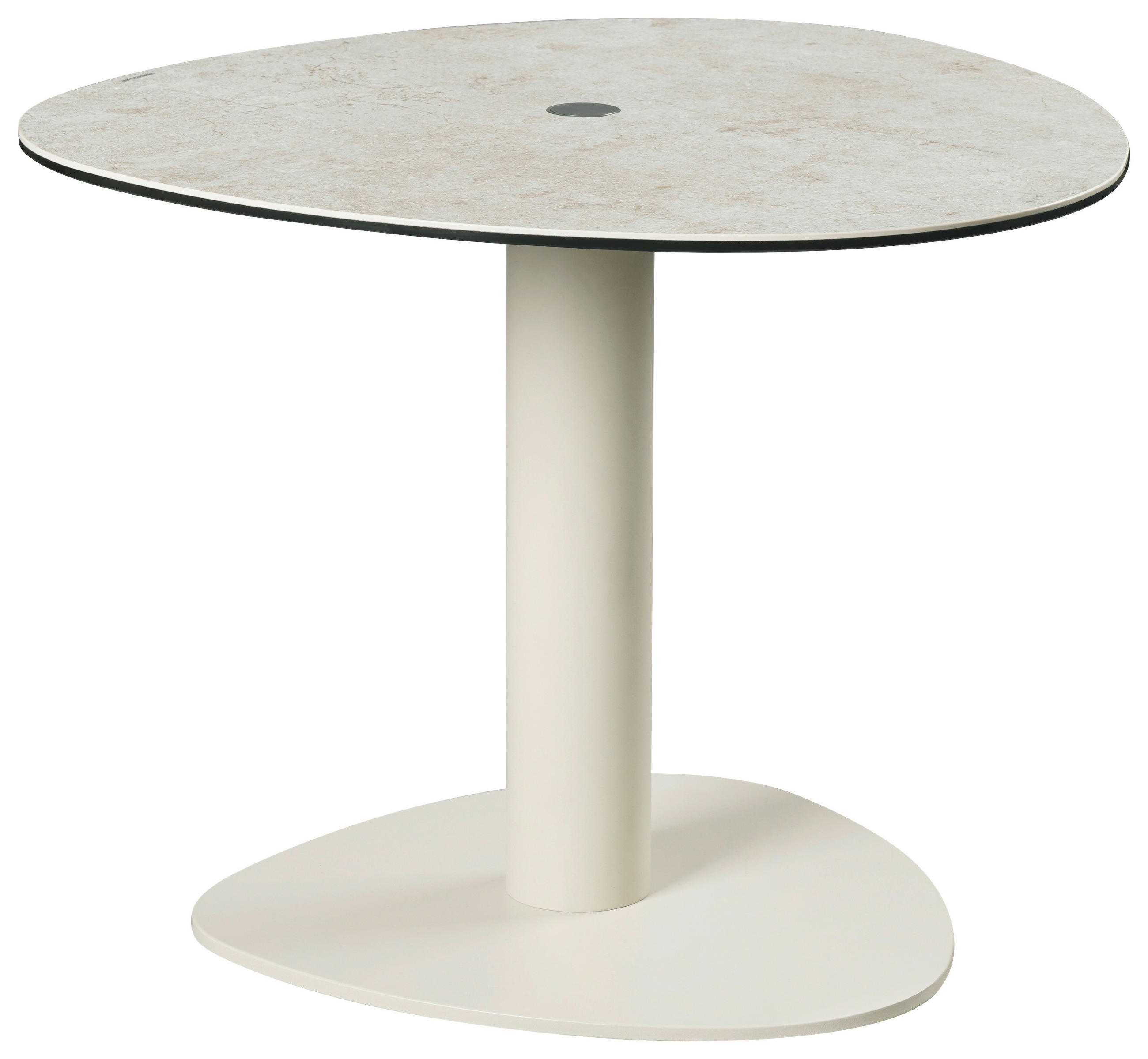 Belluti KONFERENČNÍ STOLEK, šedá, šedohnědá, kov, sklo, keramika, 58/58/46-64 cm