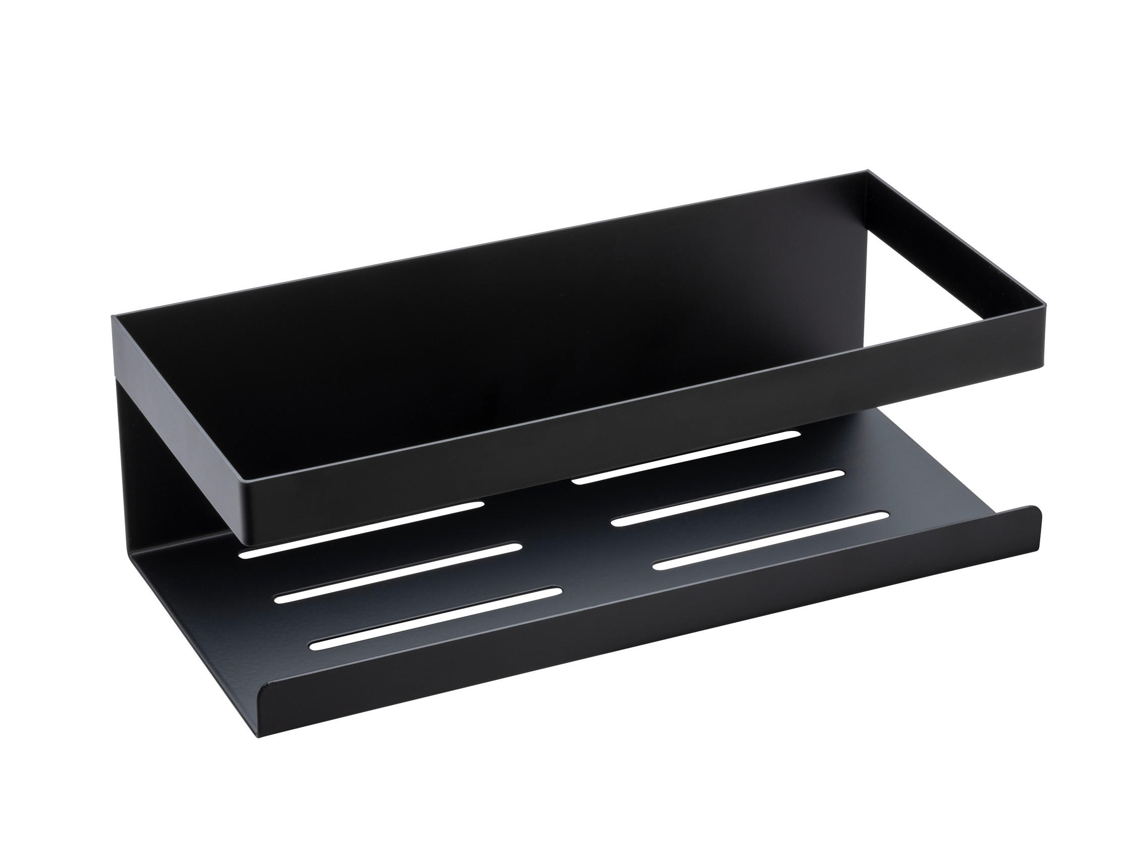 DUSCHABLAGE - Schwarz, KONVENTIONELL, Metall (25/8/11,5cm) - Schöner Wohnen